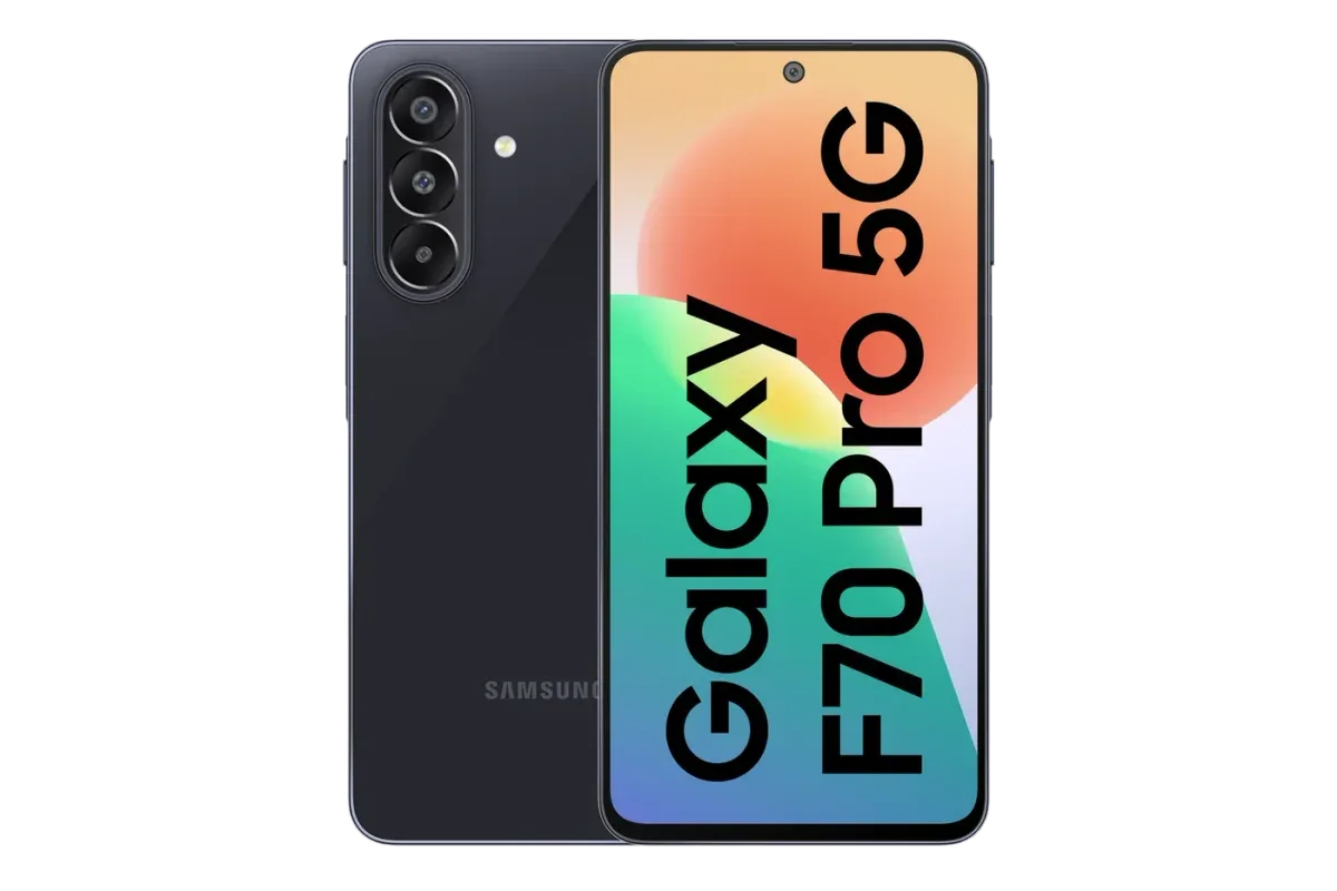 Galaxy F70 Pro 5G · 128 GB · 8 GB · Alpha Black
