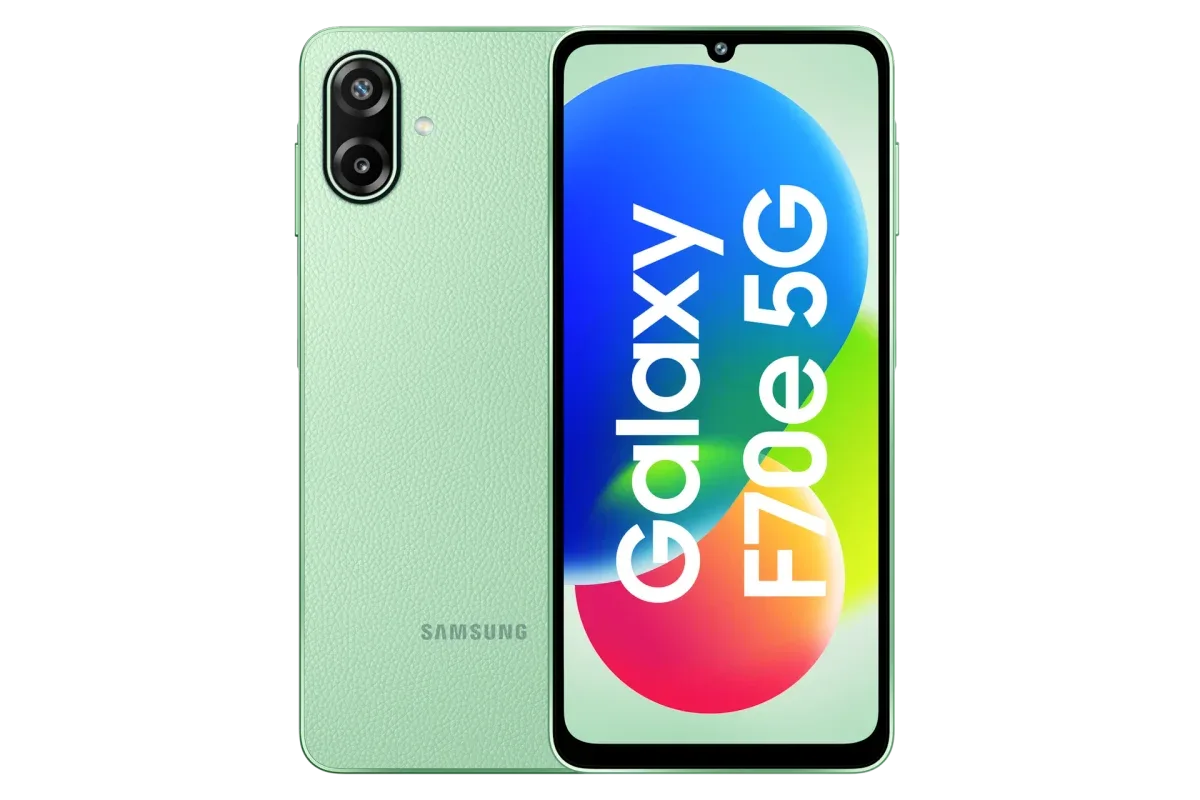 Galaxy F70e 5G · 128 GB · 4 GB · Limelight Green