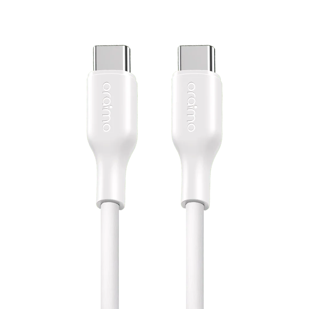oraimo RobustLine USB-C to USB-C 60W Cable, 1.5 m · White