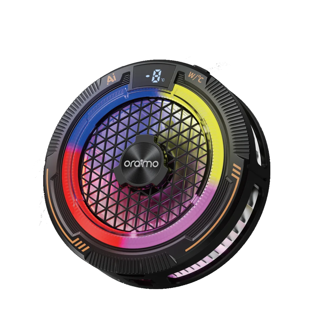 oraimo CoolSnap Magnetic Phone Cooler · Black