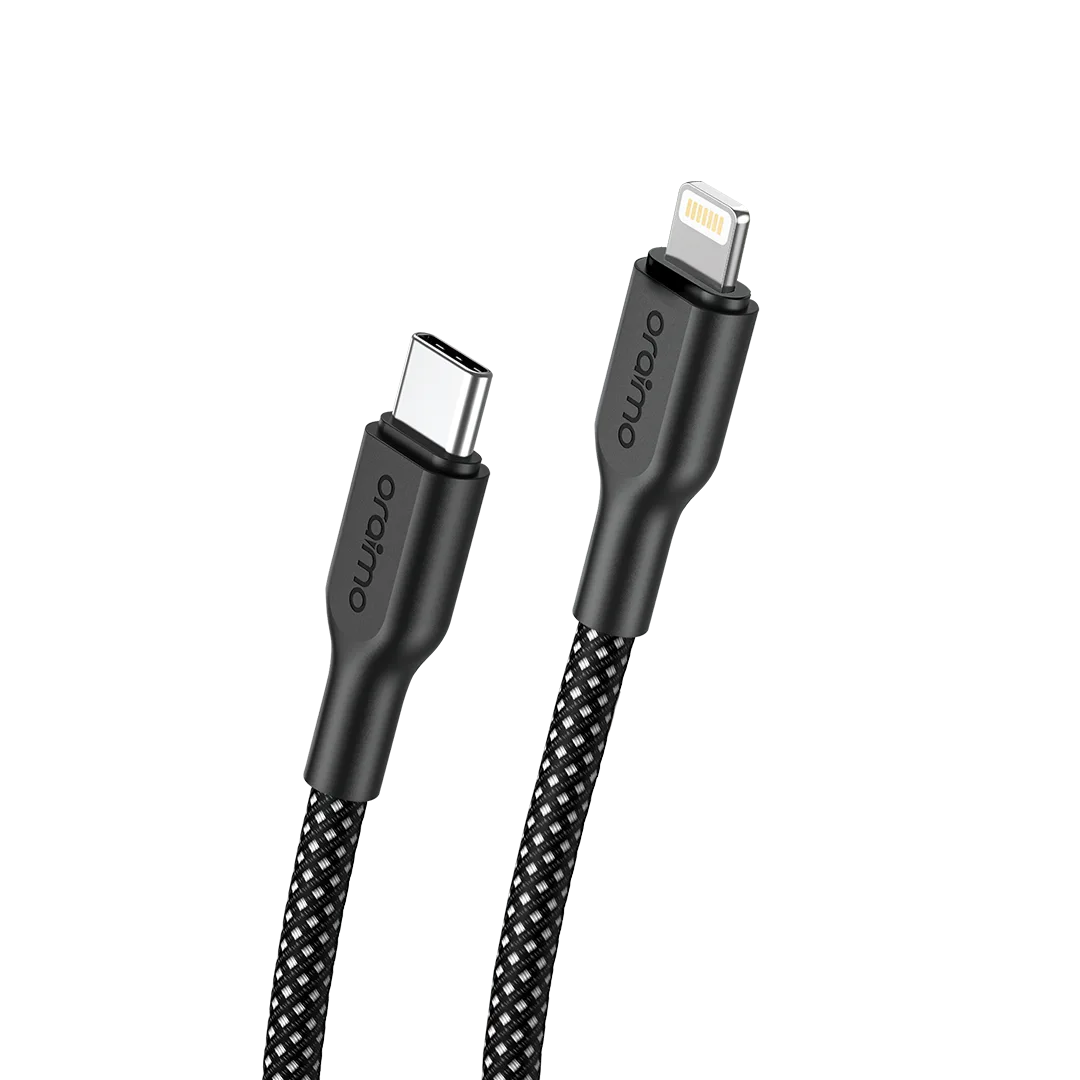 oraimo Braid OCD-152CL 1m USB-C to Lightning cable · Black