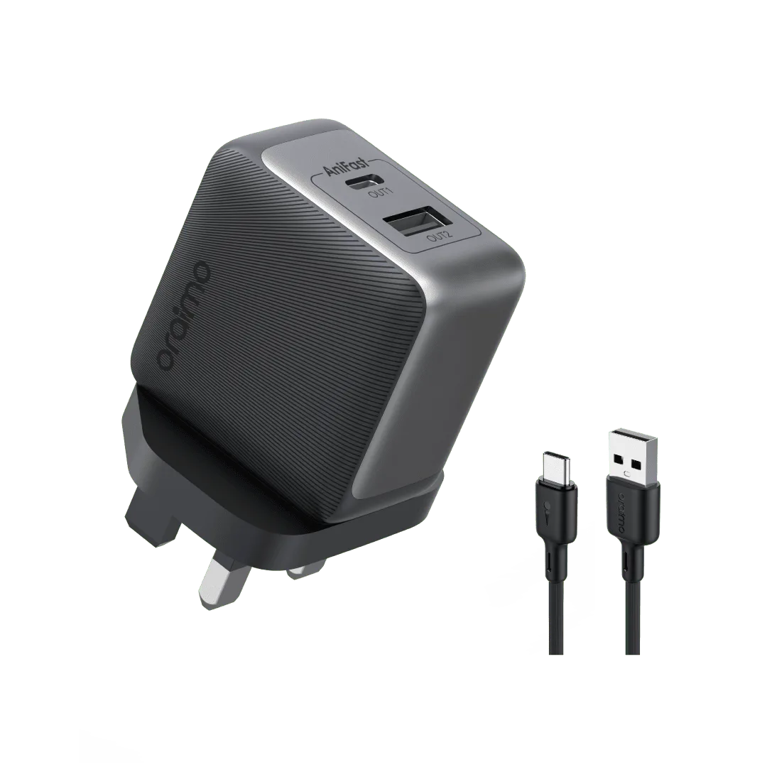 oraimo PowerGaN 33 Pro 33W GaN Charger · Black
