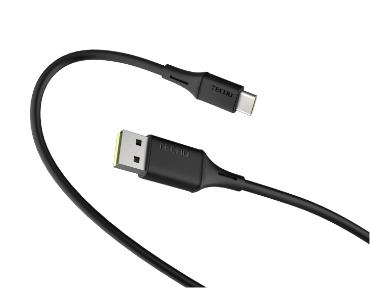 TECNO TCD-C12 1 m USB-A to USB-C Cable · Black