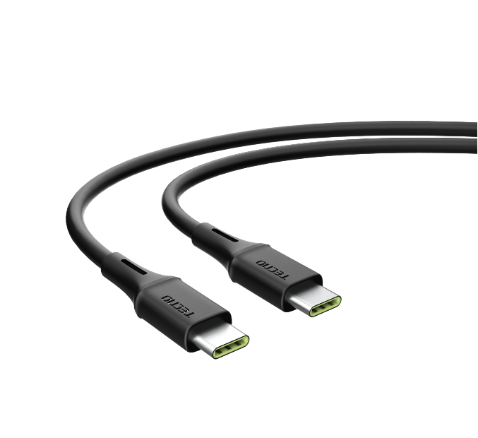 TECNO TCD-CC01 1 m USB-C to USB-C Cable · Black