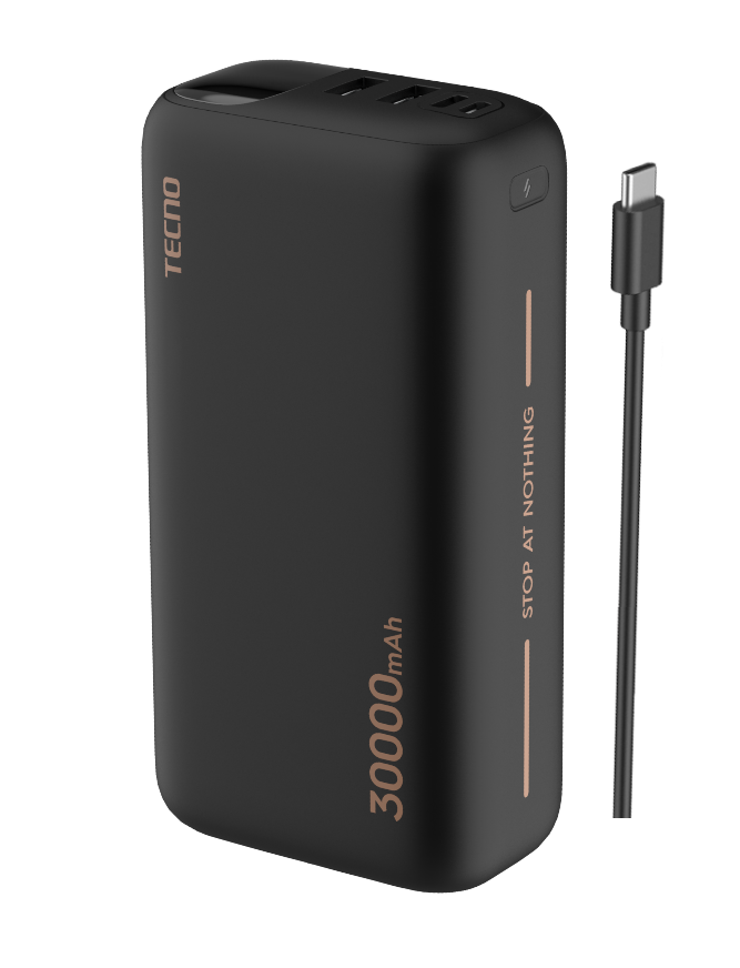 TECNO Omni-Tank P301 30000 mAh Power Bank · Black