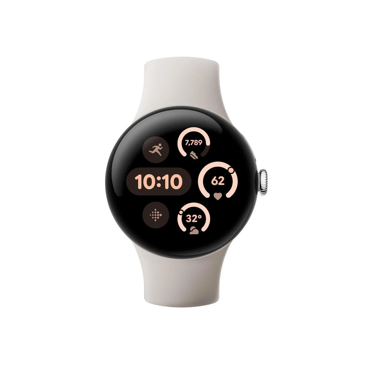 Google Pixel Watch 3 41 mm Wi-Fi · Polished Silver Aluminum Case / Porcelain Active Band