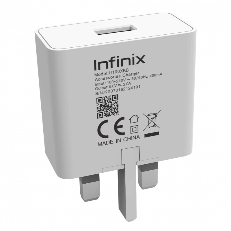 Infinix XC08 10W Charger Kit Micro-USB UK · White