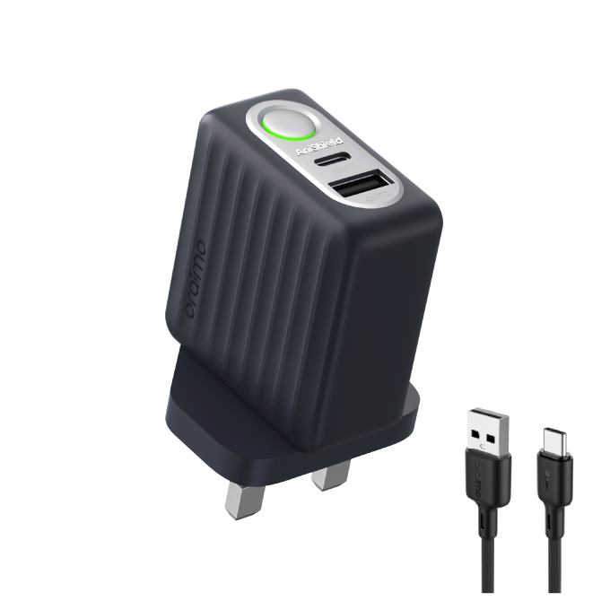 oraimo PowerShield C18 18W Charger Kit · Black