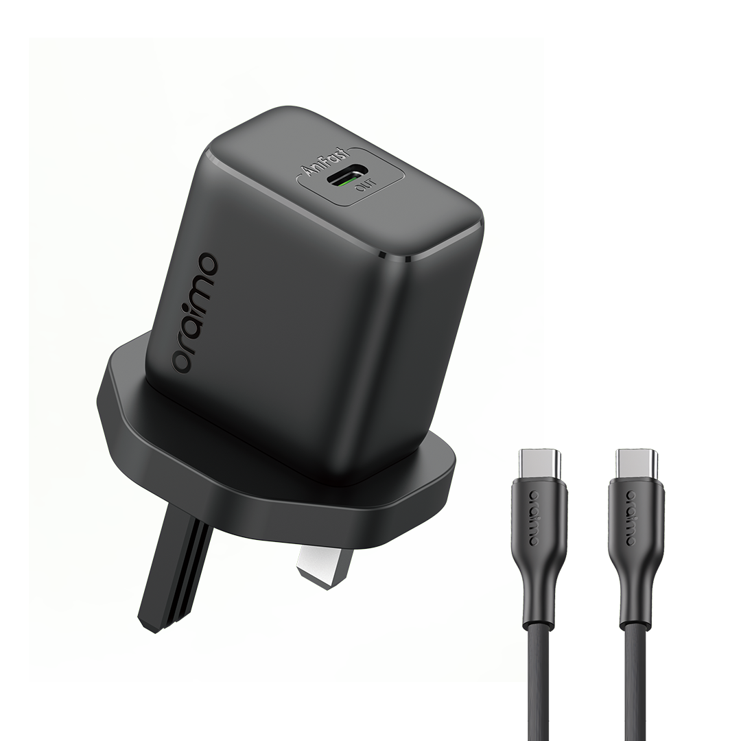 oraimo PowerCube 202 UK 20W Charger Kit · Black