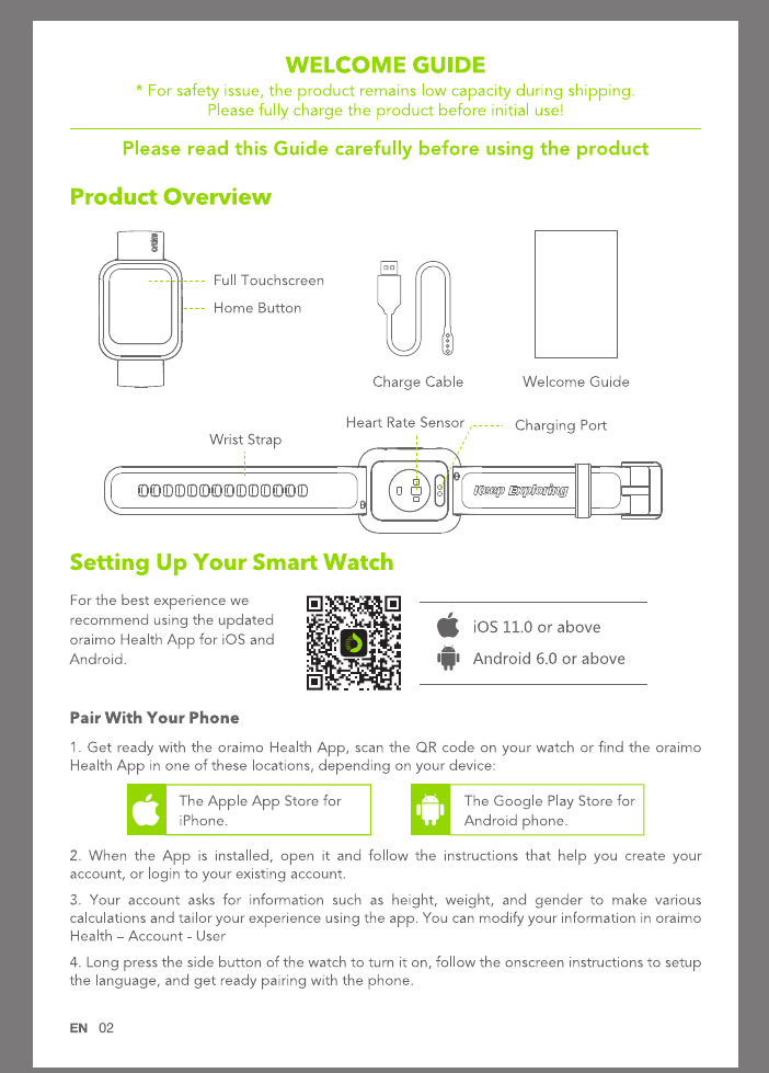 oraimo Watch 2 Pro · Black