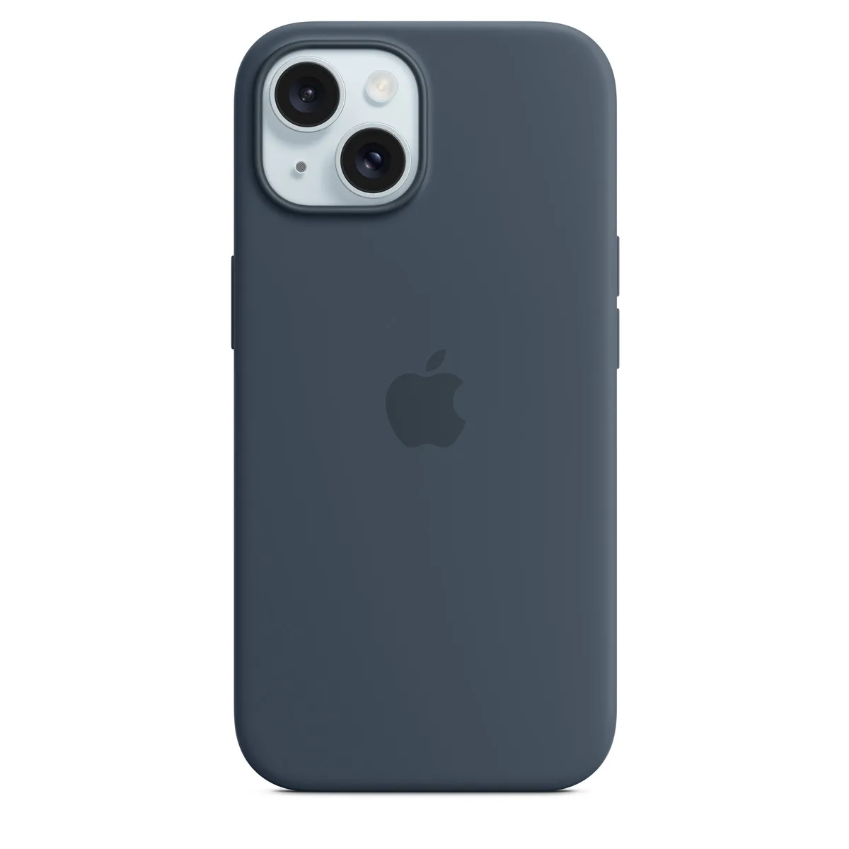 Apple iPhone 15 Silicone Case with MagSafe · Storm Blue