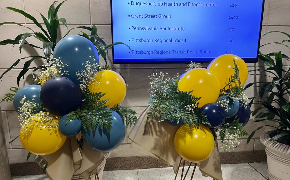 Custom balloon installation by Party on Butler for a Mount Lebanon celebration