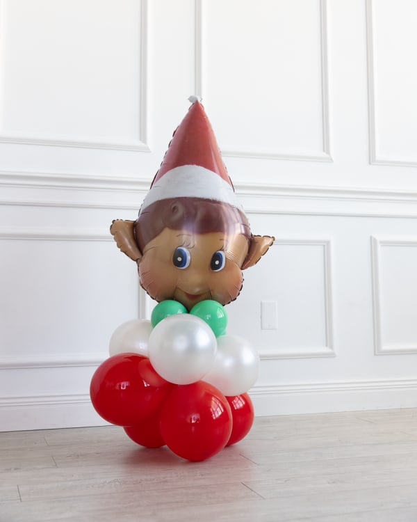 Holiday elf balloon column in Pittsburgh by Party on Butler