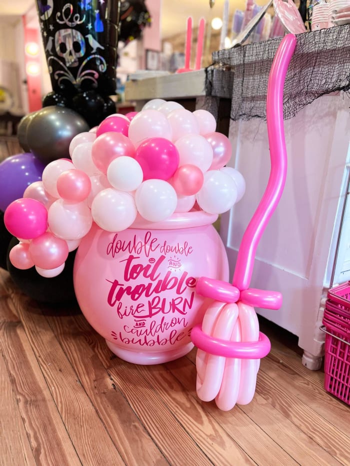 Witches' cauldron balloon piece in Pittsburgh by Party on Butler