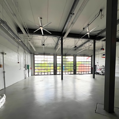 Inside the converted firehouse event space