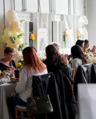 Guests dining at a private event at Party on Butler