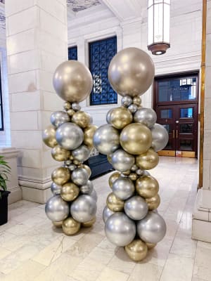 Bubble balloon tower at an event space party