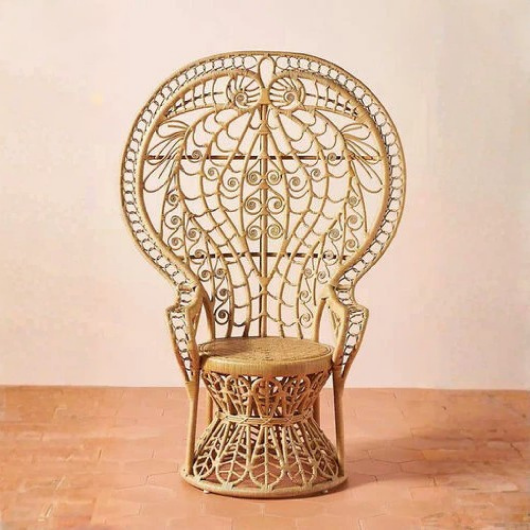 Peacock chair rental by Party on Butler