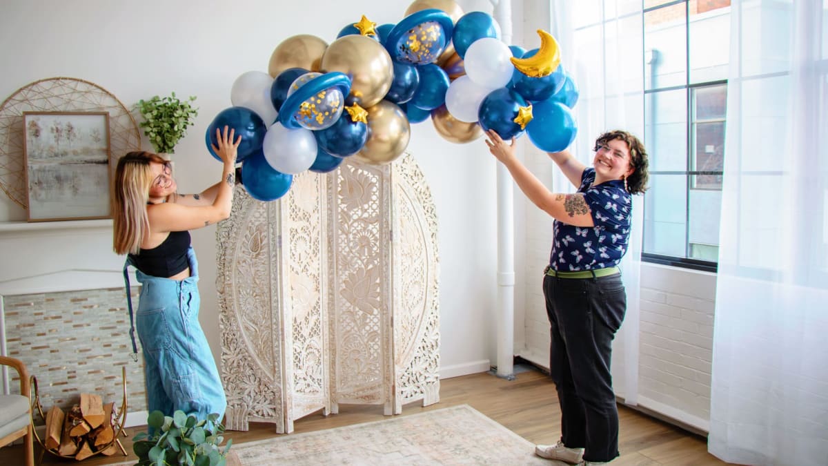Custom balloon installation styled by Party on Butler at a Pittsburgh celebration