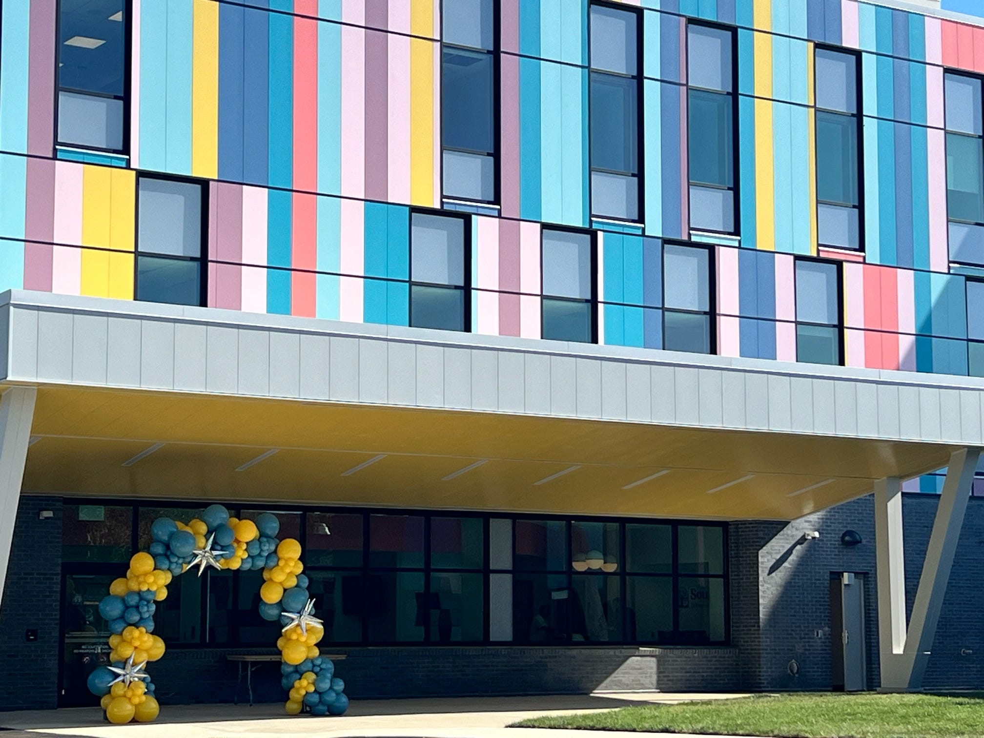 Branded corporate balloon display by Party on Butler, Pittsburgh