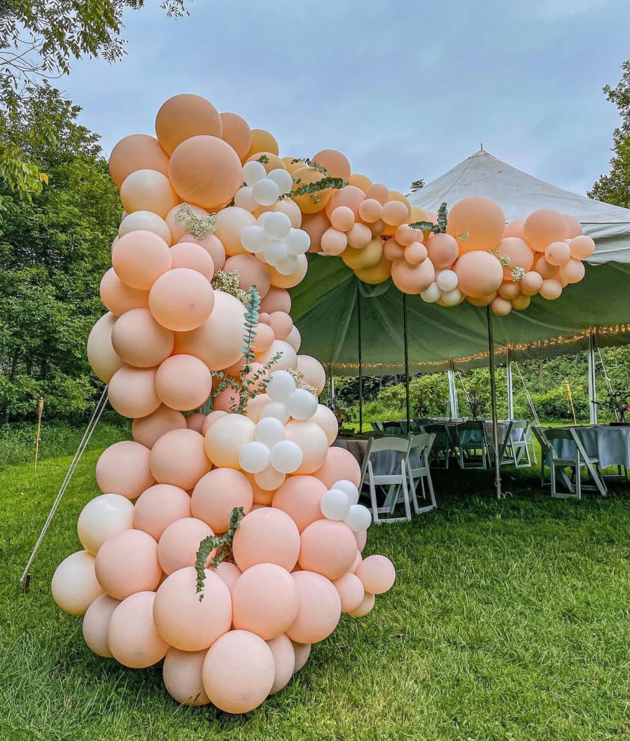 Floral styling for a bridal shower at a Pittsburgh event space