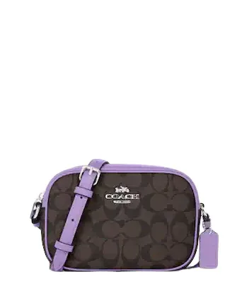COACH Mini Jamie Camera Bag In Signature Canvas- Purplel