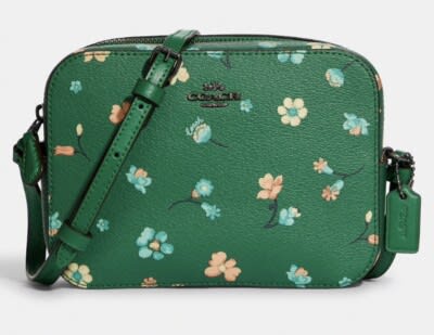Coach C8699 Mini Camera Bag With Mystical Floral Print Green Multi