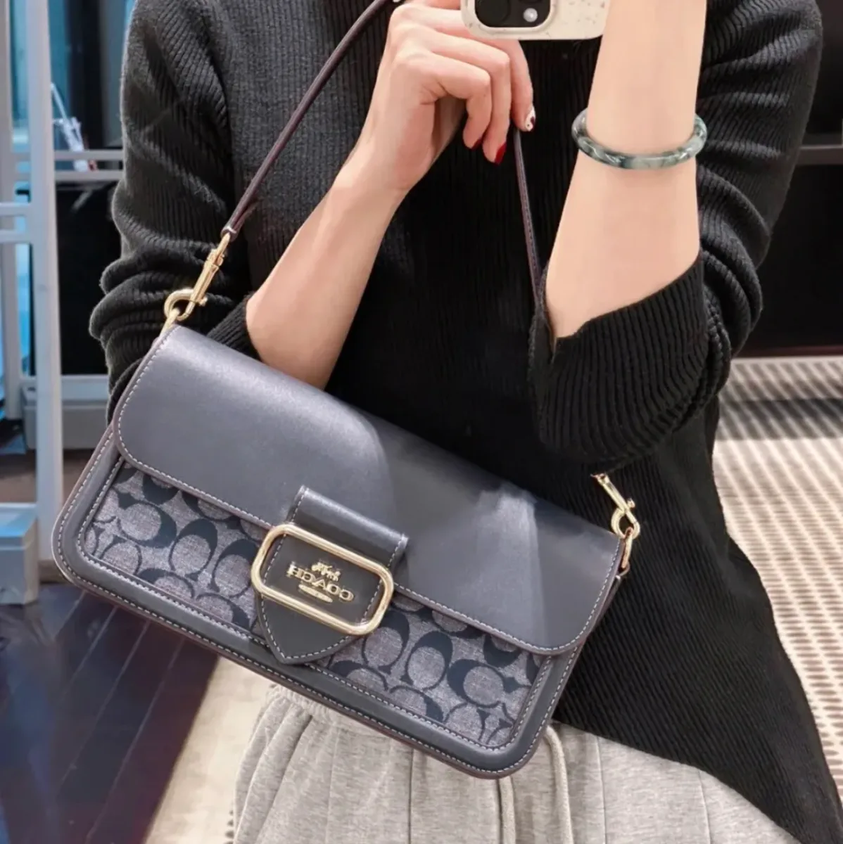 Coach Morgan Shoulder Bag In Signature Chambray