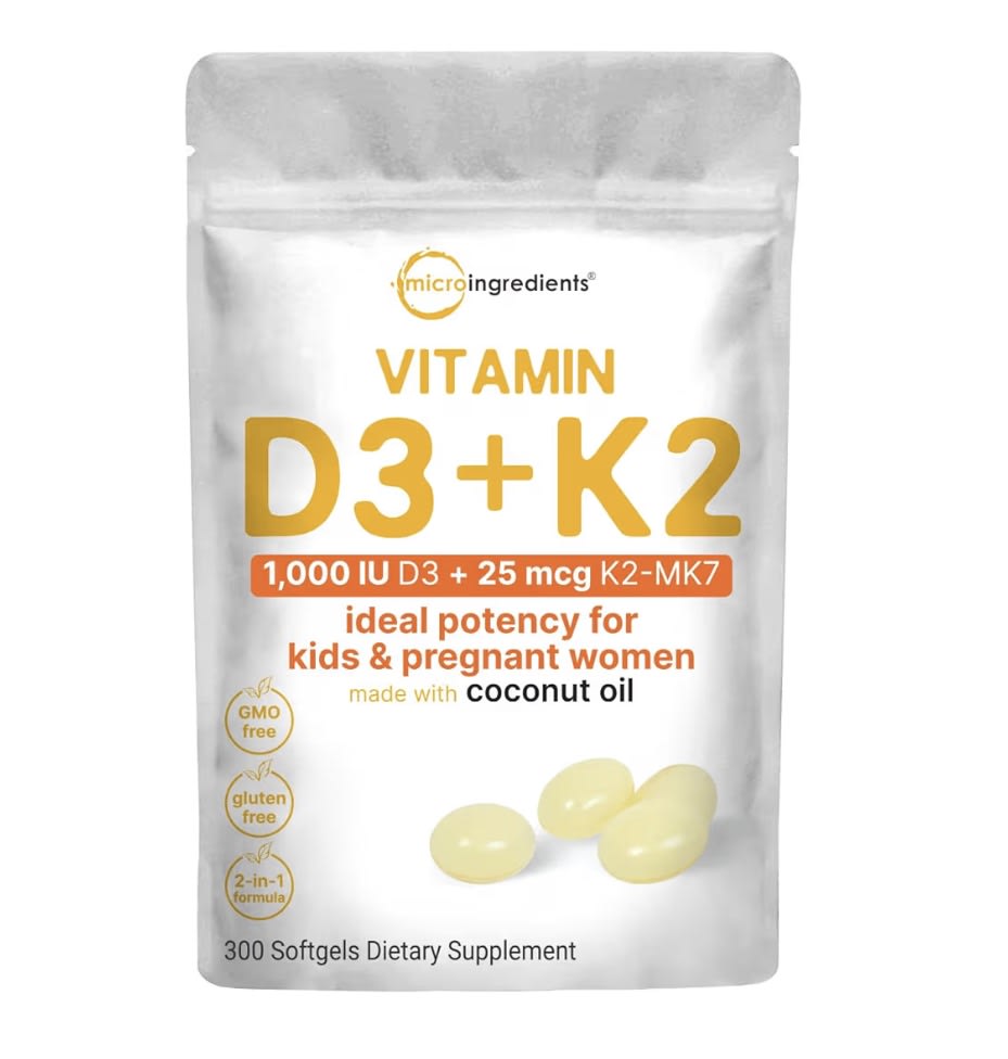 Microingredients vitamin d3+k2 1000iu d3+25mcg k2-mk7