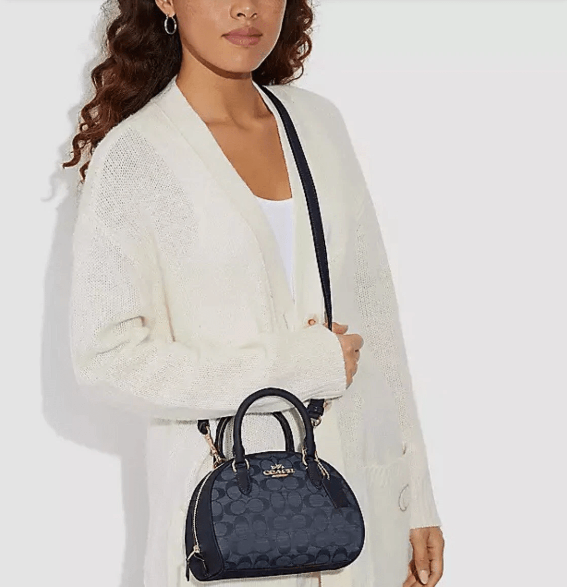 Coach CH140 Sydney Satchel in Signature Chambray in Denim Multi