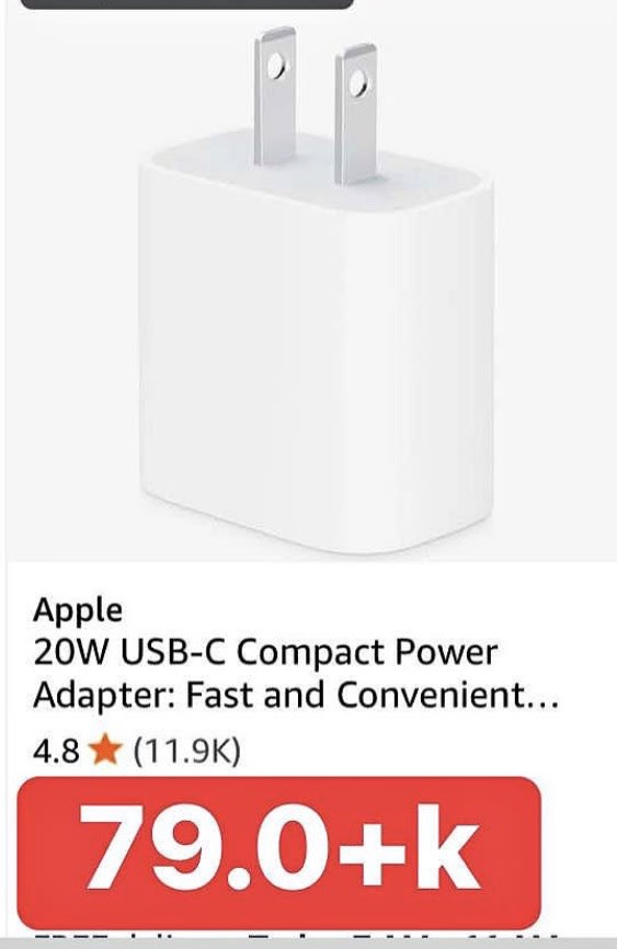 Apple 20W USB-C Compact Power Adapter: Fast and Convenient...