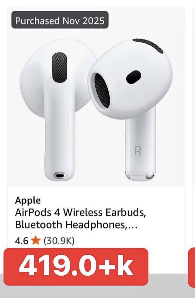Apple AirPods 4 Wireless Earbuds, Bluetooth Headphones,...