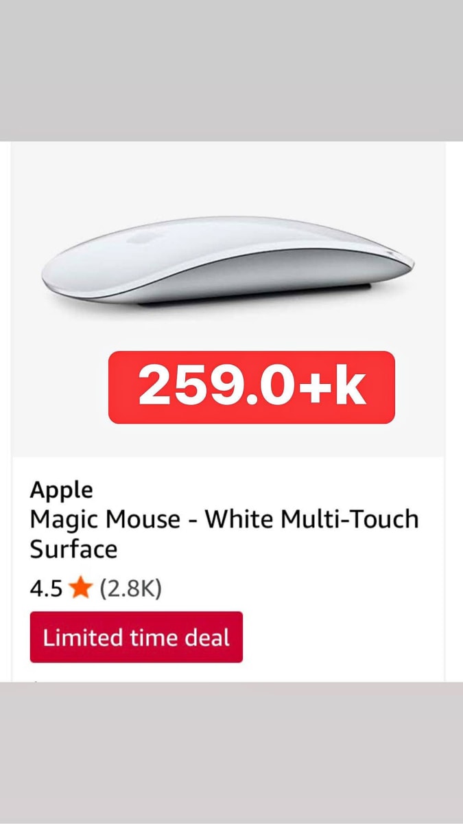 Apple Magic Mouse - White Multi-Touch Surface