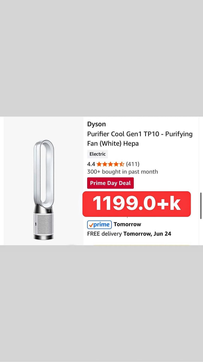 Dyson Purifier Cool Gen1 TP10 - Purifying Fan (White) Hepa