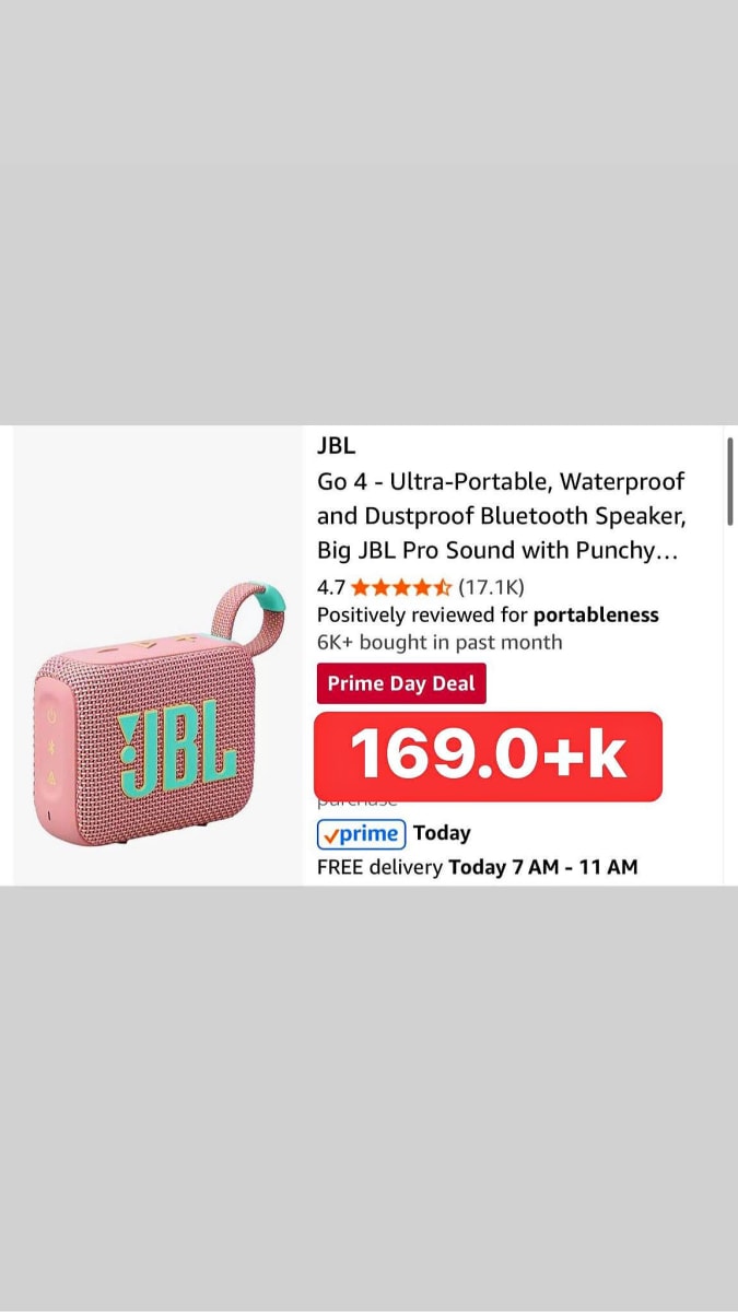 JBL Go 4 - Ultra-Portable, Waterproof and Dustproof Bluetooth Speaker, Big JBL Pro Sound