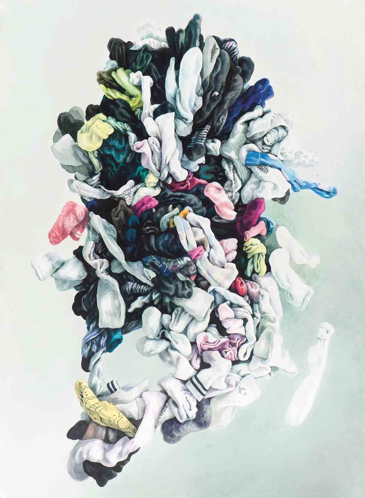 Alina Kunitsyna, Overthinker-Mensch 7, 2023, 105 x 76 cm