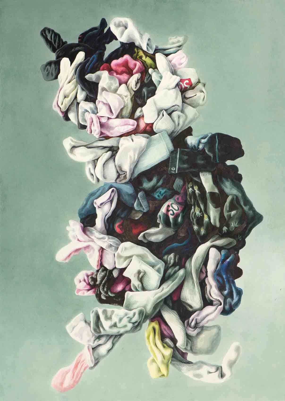 Alina Kunitsyna, Nonchalance-Mensch 6, 2022–2023, 105 x 76 cm