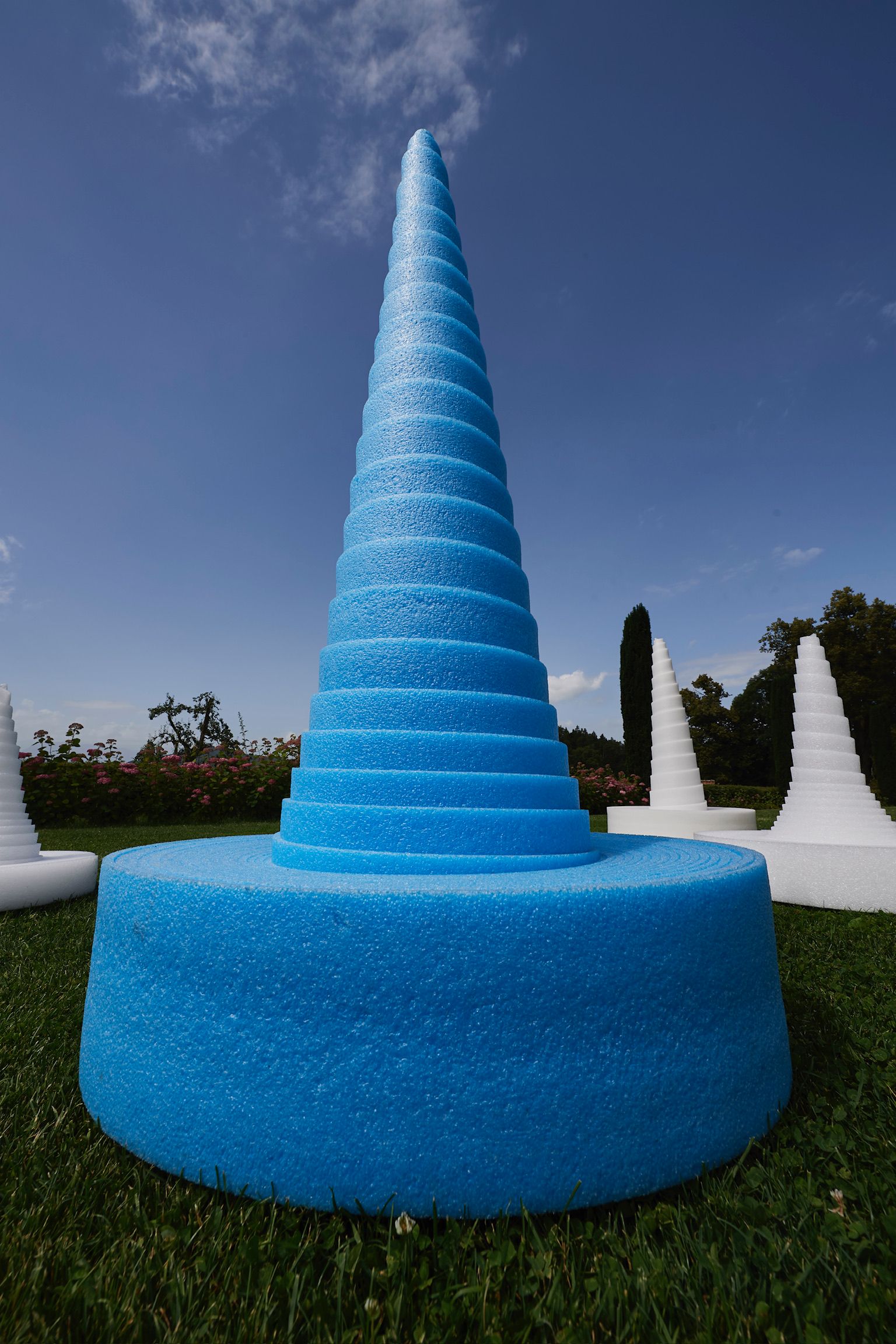 Alfred Hoyos, Untitled, 2024, Polyethylene foam installation, Sizes vary, ca. 150 x 80 cm