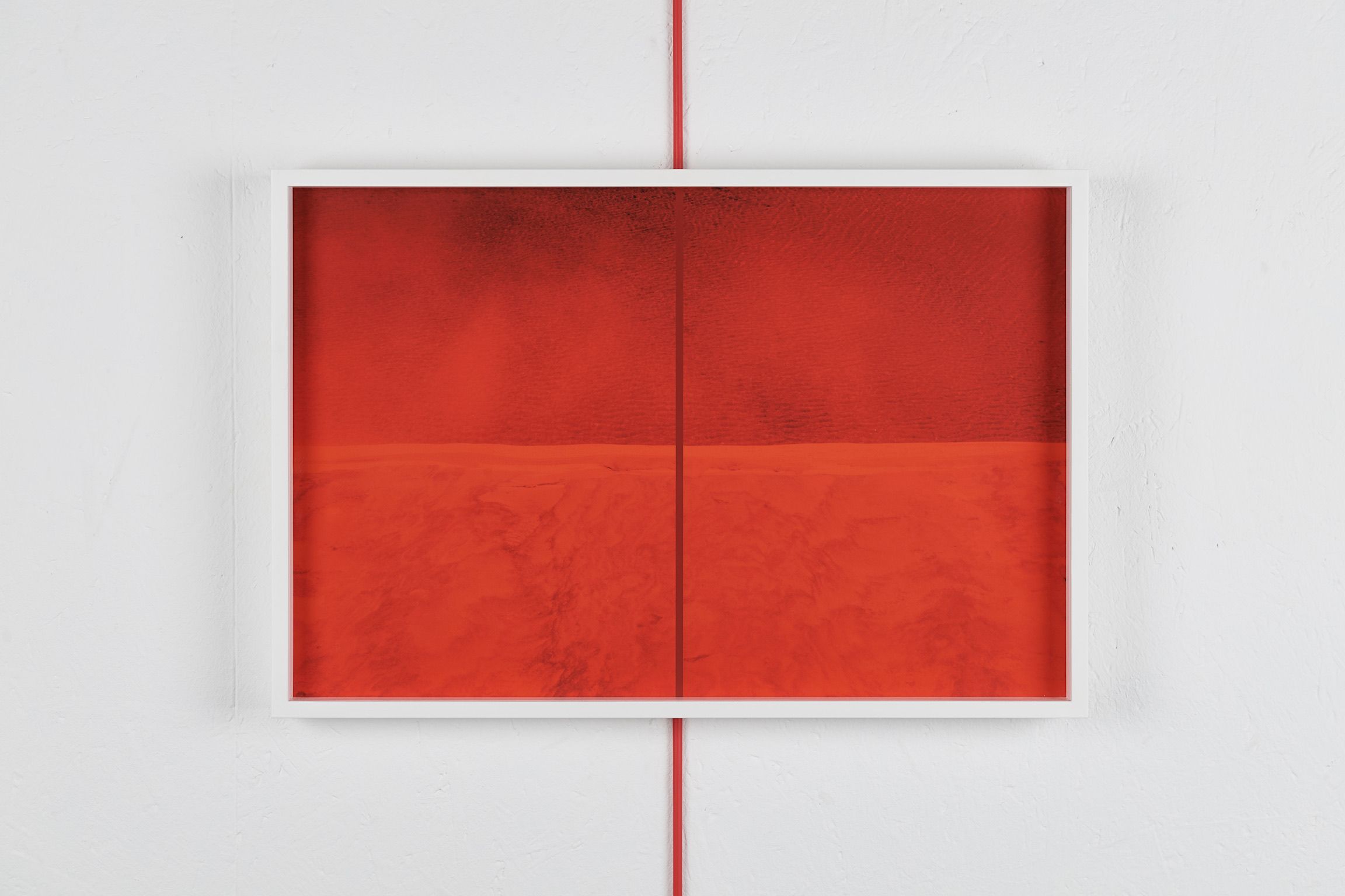 Fabian Albertini, Red on Red, 2018, Fine-Art Giclée Classic on Photo Rag paper, mixed media, framed with museum glass, 33 x 48.5 x 4 cm, 3/3 + 1 A.P.