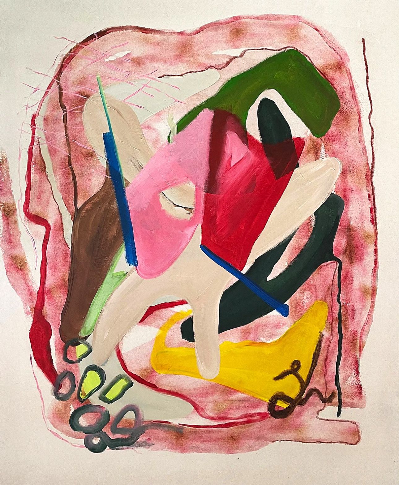 Alec Franco, INTRA #4, 2024, Mixed media on canvas, 110 x 90 cm