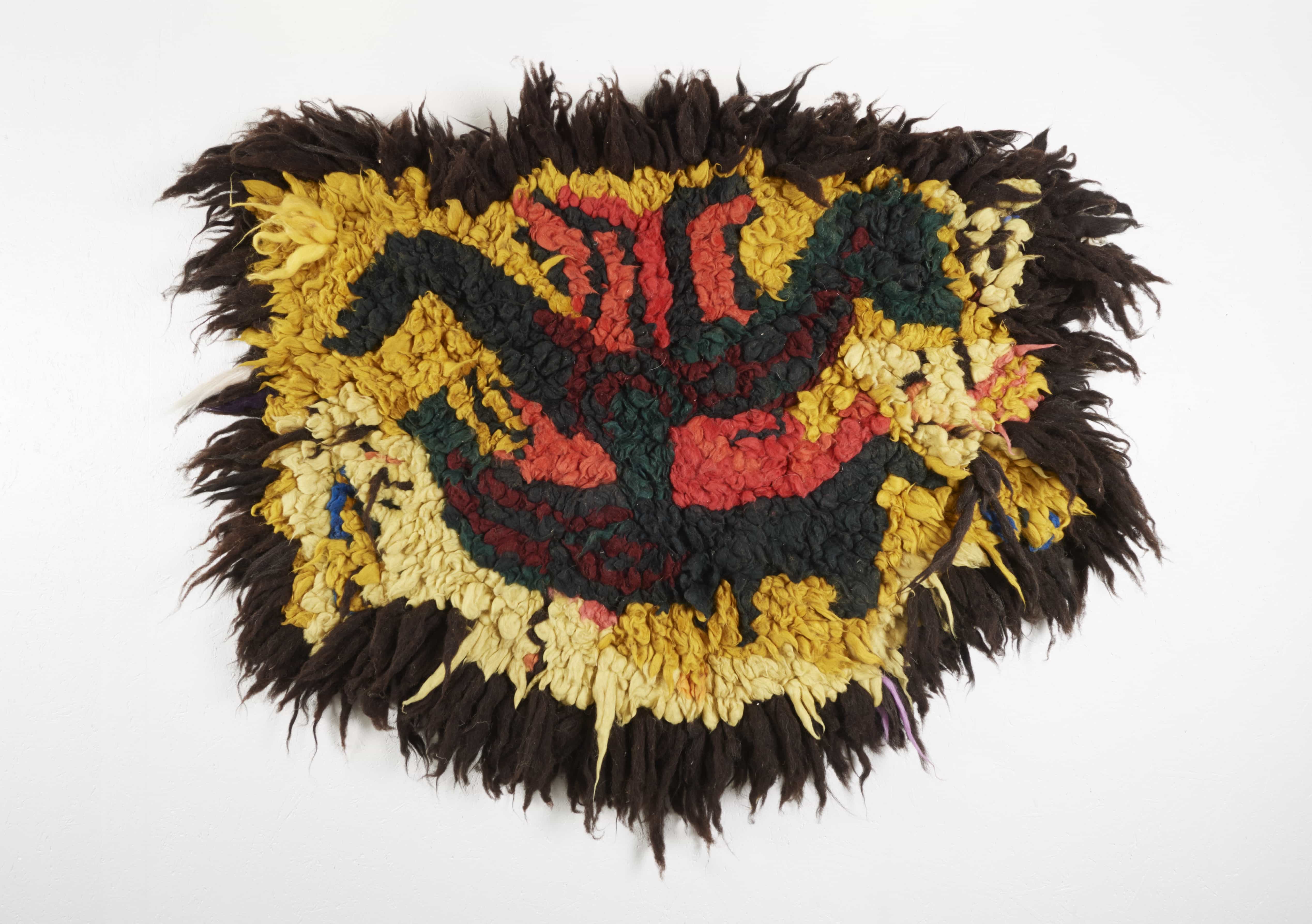 Melania Toma, Agave or Ship or Bird, 2023, Alpaca wool, sheep wool, silk, cotton, around 130 x 120 cm