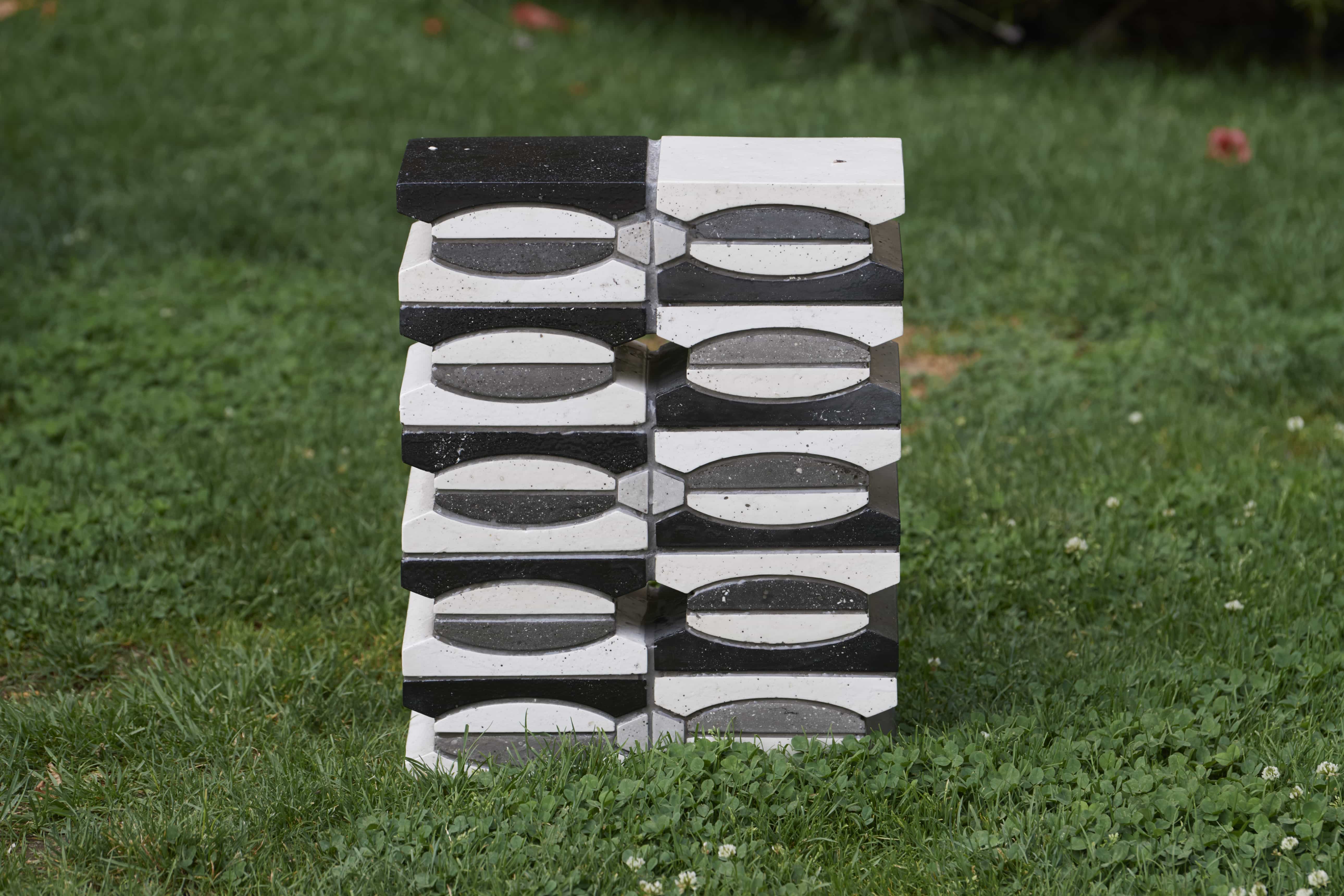 WKND Lab, HUI Stool 3, Korea, Oyster shells, wood, 360 x 180 x 460 mm