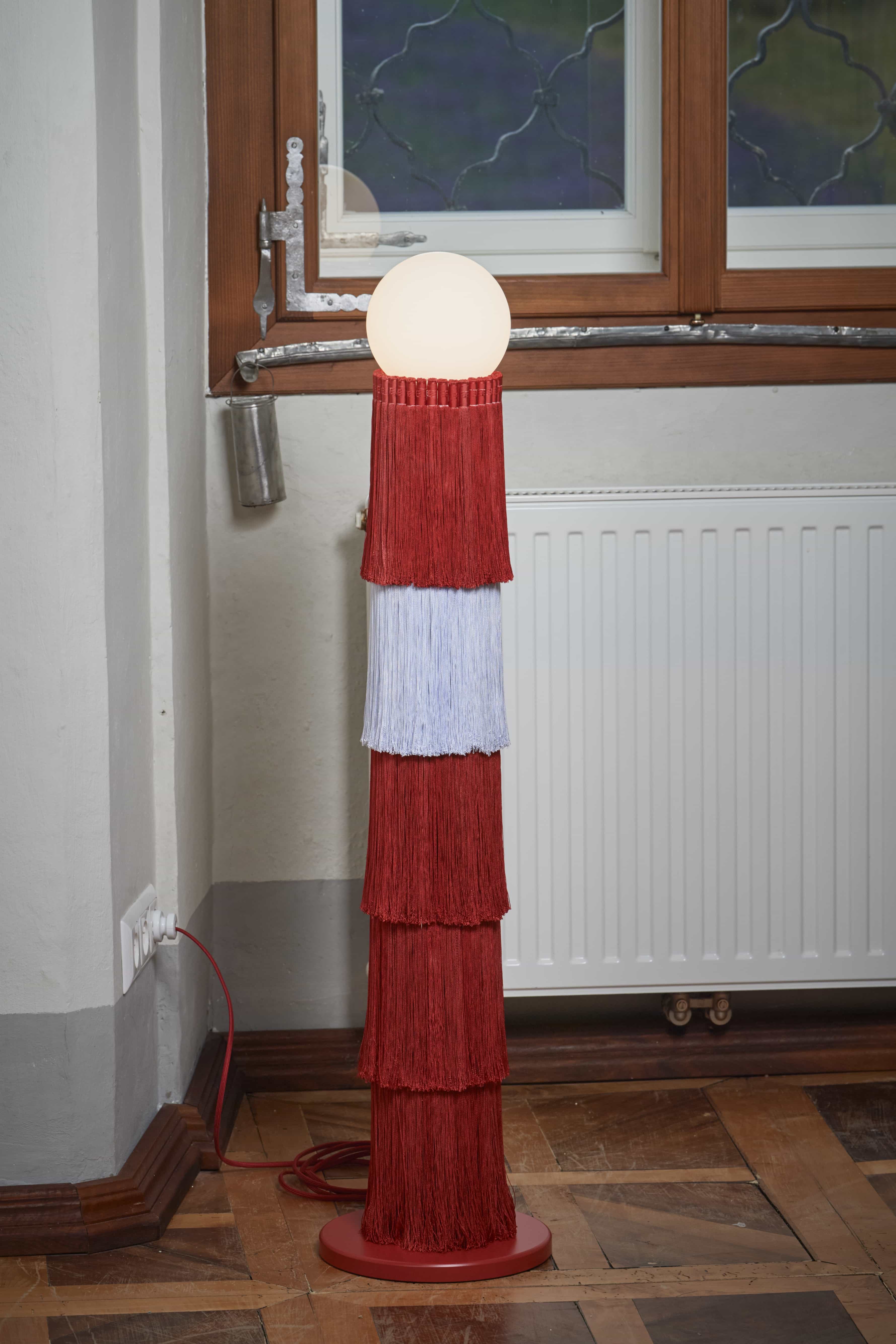 WKND Lab, Norigae lighting, Japan, Korea, Metal, Silk, glass, Base 250, Body 170, Height 1570 (adjustable) mm