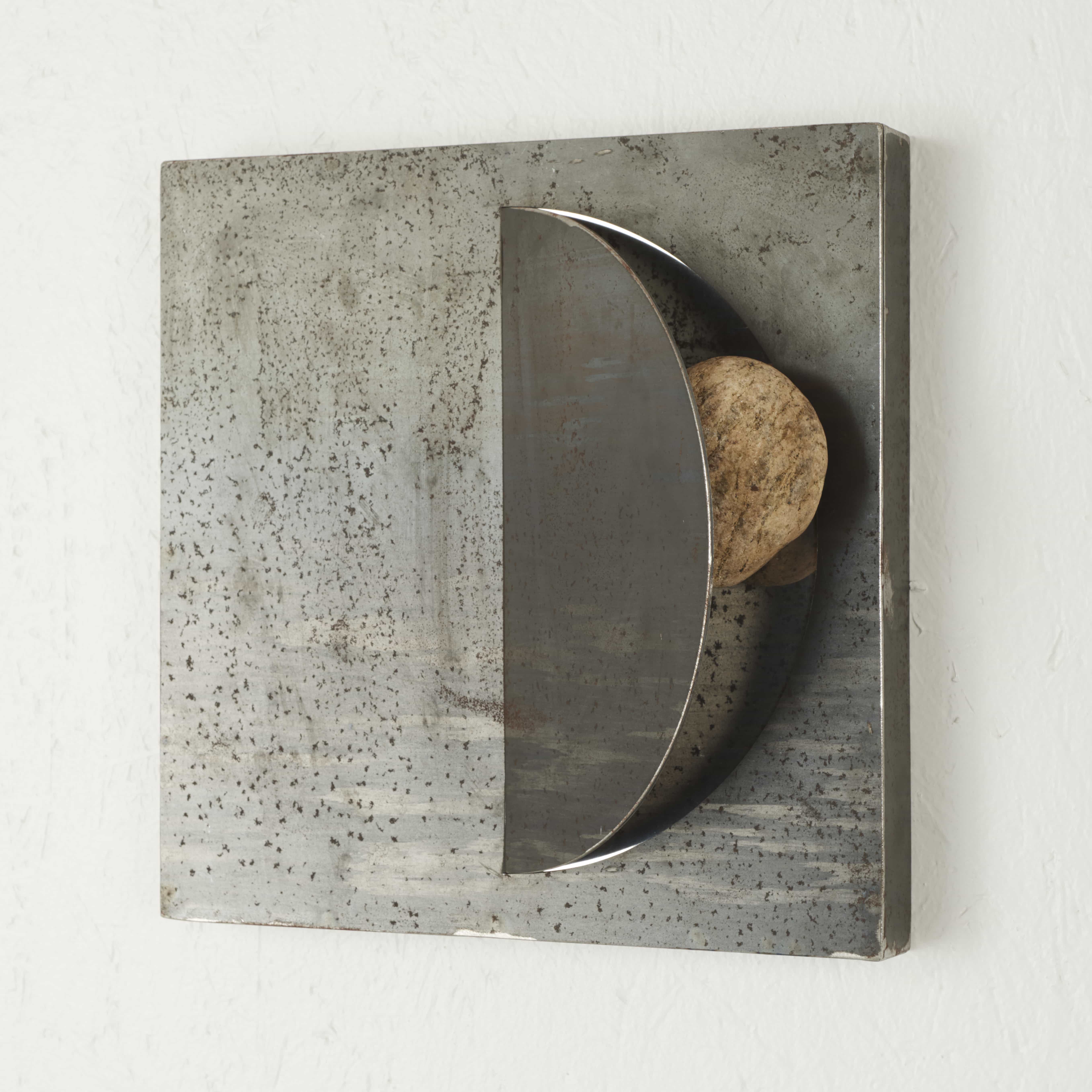 Antonio Bokel, Untitled, 2025, Iron and rock, 30x 30 cm