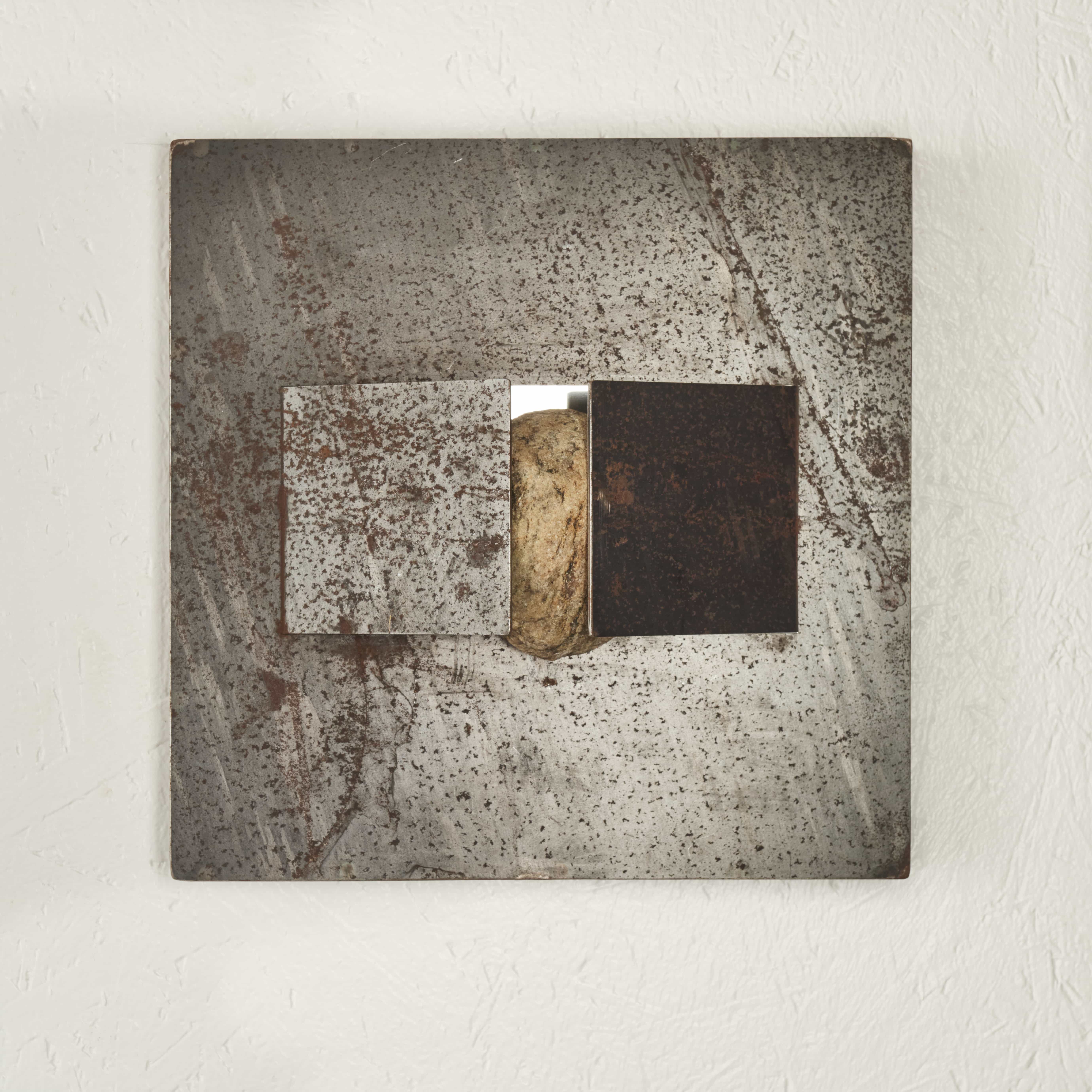 Antonio Bokel, Untitled, 2025, Iron and rock, 30x 30 cm