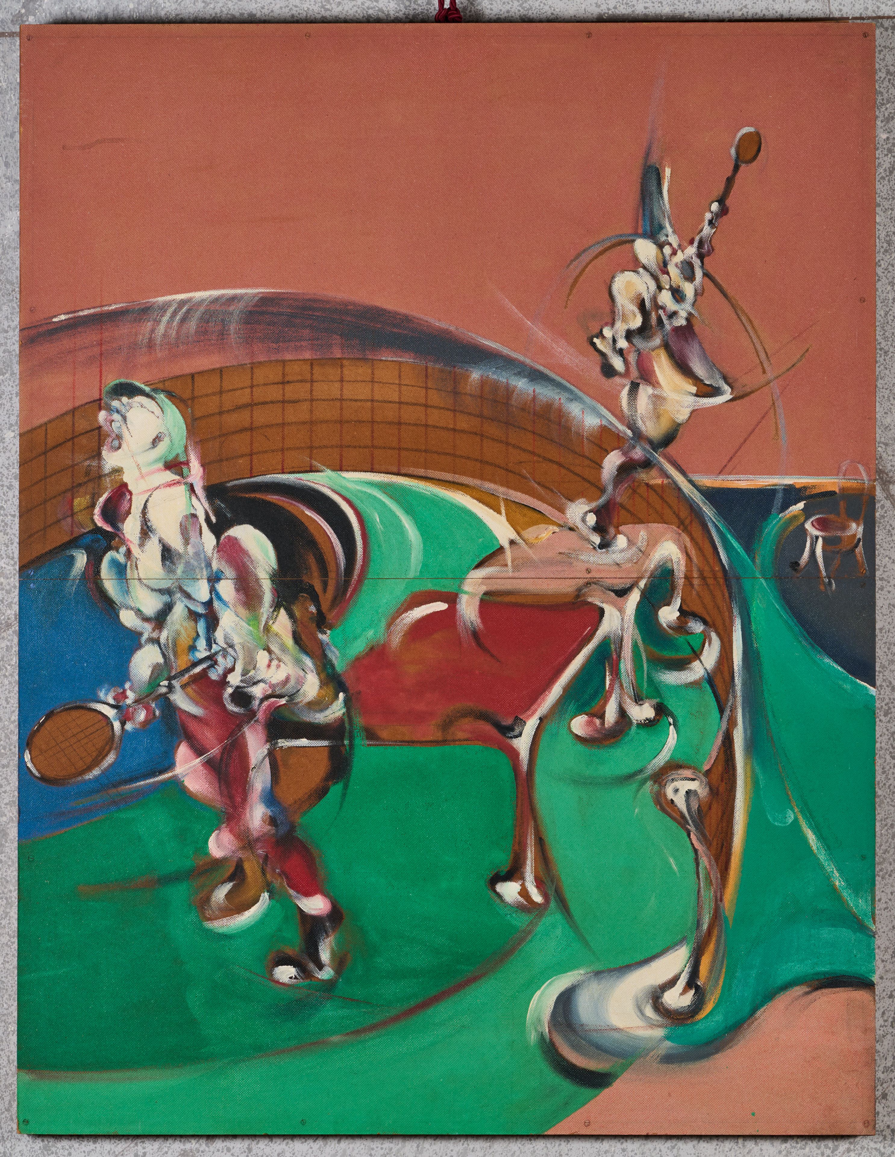 Werner Kuntschik, Sport, 1968 - 1970, Acrylic, hardboard, 130 x 100 cm