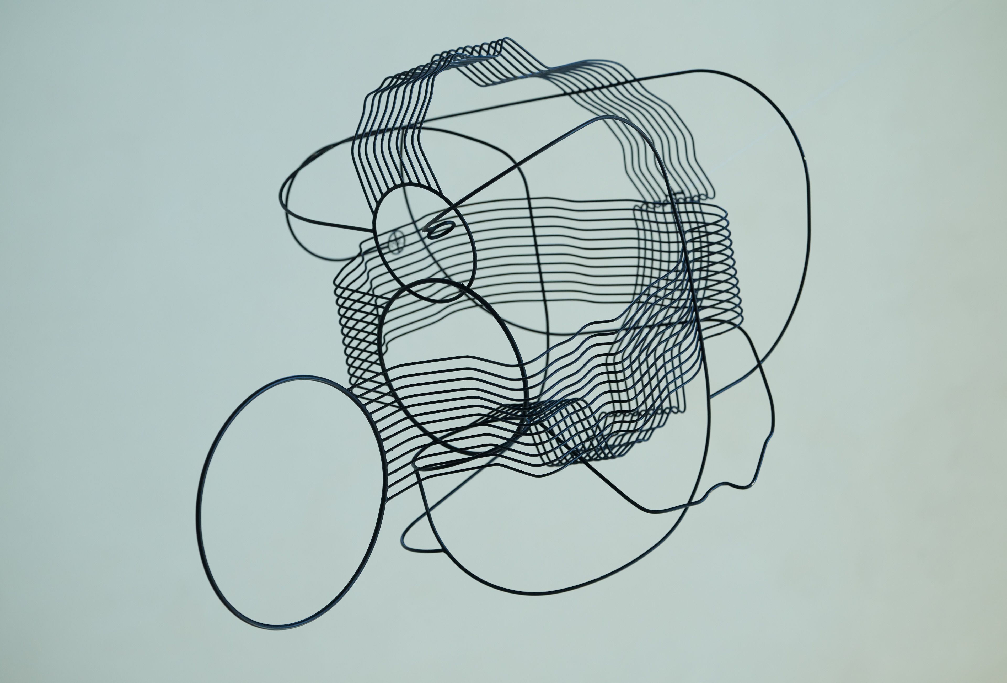 Constantin Luser, w3, 2024, Black-lacquered brass, 70 x 45 x 45 cm