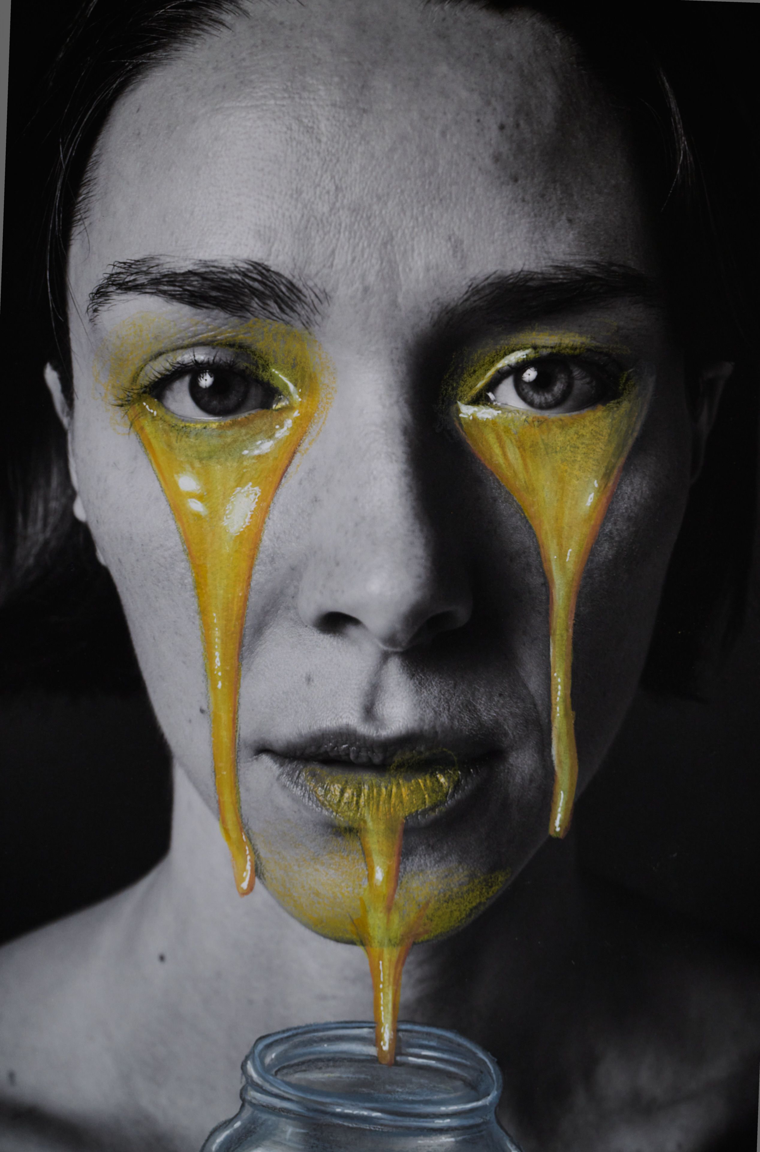 Nathalie Edenburg, How do I feel today - August 2025, Mixed media intervention on photograph printed on cotton rag paper, Set of 6 unique works, 37,2 x 28,3 cm each