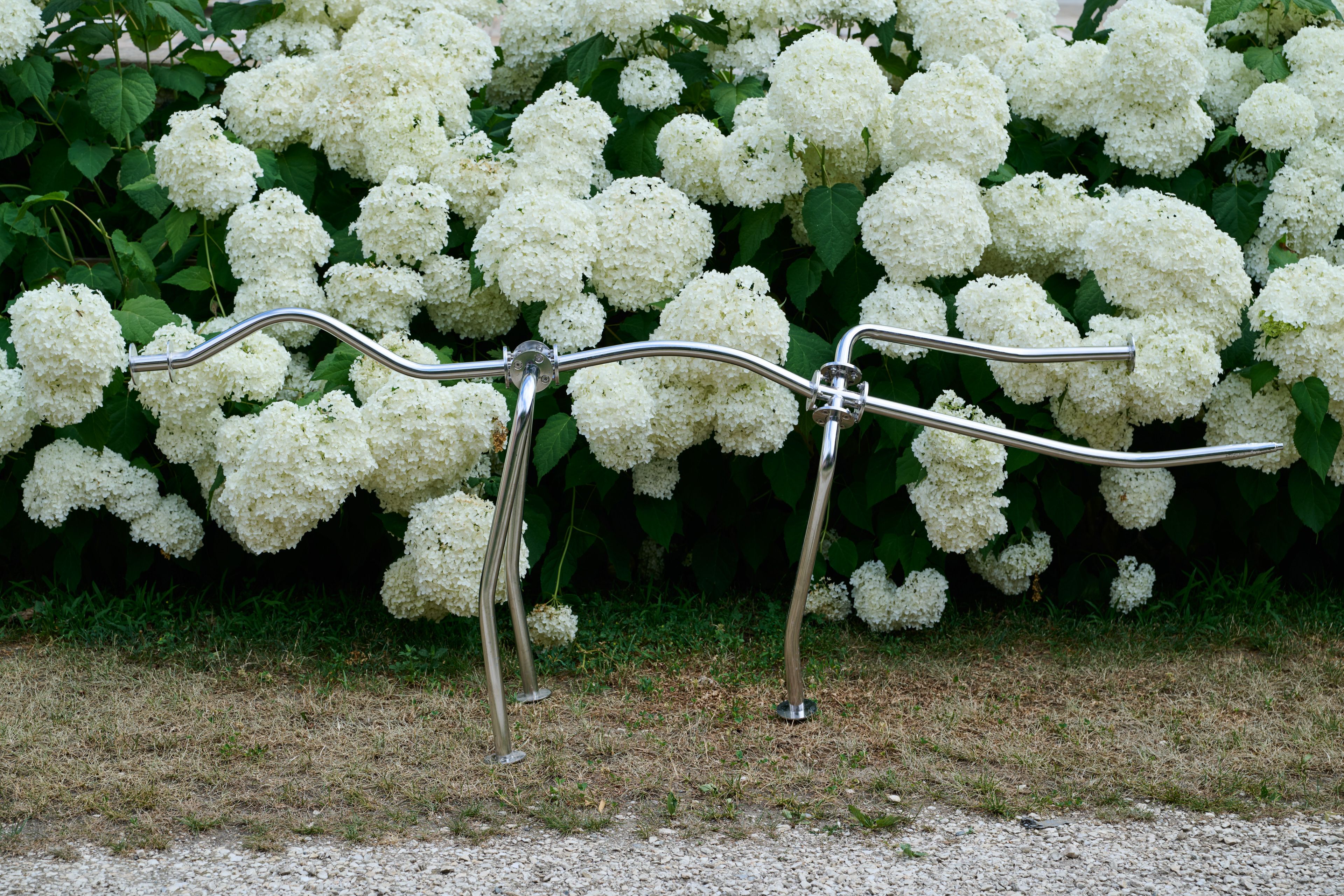 Constantin Luser, Urinosaurus, 2023, Electropolished stainless steel,
standardized 3/4" water connection, 180 x 60 x45 cm