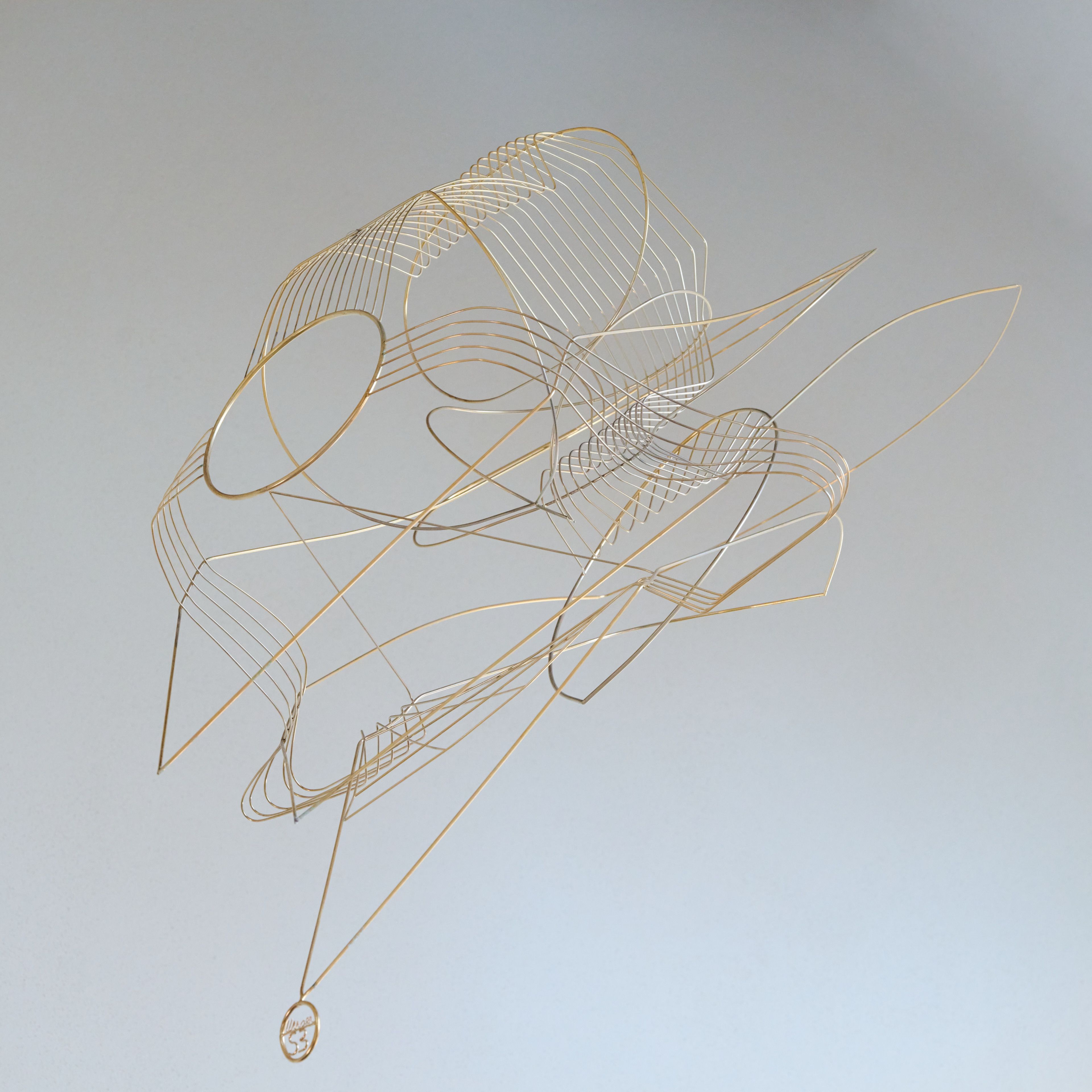 Constantin Luser, 2023, Lange Gold, Gold-plated brass, 720 x 60 x 36 cm